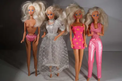 Buy 4x Vintage Mattel Barbie Dolls - 1980s - Lot #5 • 27.64£