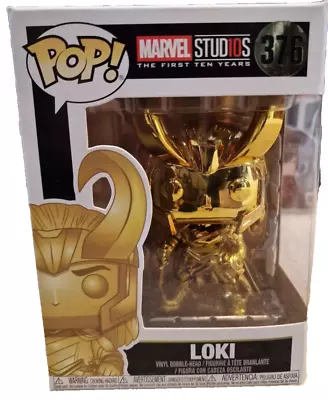 Buy Funko POP #376 Loki Gold Chrome Marvel Studios 10 The First Ten Years  Limited • 9.99£