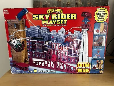 Buy Spiderman Sky Rider Toy Biz Exclusive Playset Marvel 90% Complete • 39.95£