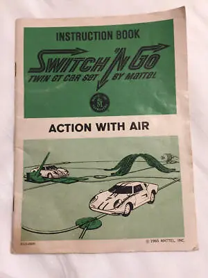 Buy 2 Vintage 1965 Mattel Hot Wheels Switch 'N Go Action With Air Instruction Books • 10.67£