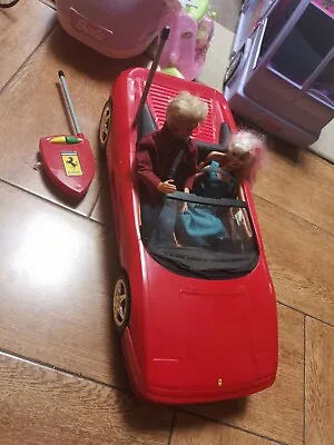 Buy Vintage Barbie Ferrari Genuine Toy Car Working With Remote • 30£