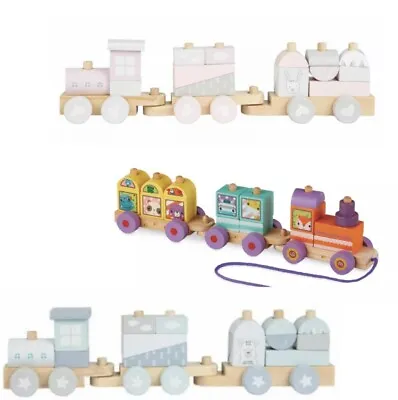 Buy Fisher-Price Wooden Pull Along Stacking Train Or Playtive Pink / Blue - Choose • 22.99£