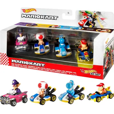 Buy Hot Wheels Mario Kart Vehicle 4-Pack, Set Of 4 Fan-Favorite Characters • 38.99£