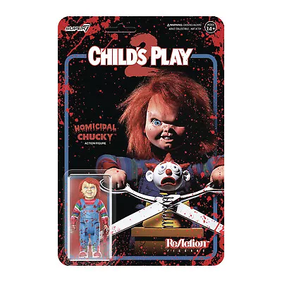Buy Child's Play ReAction Figure Wave 2 Evil Chucky (Blood Splatter)  Figure SUPER 7 • 19.90£