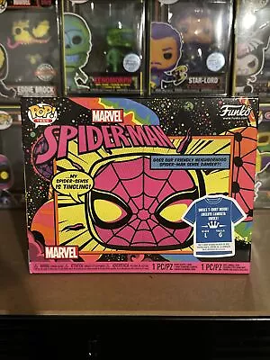 Buy Funko Pop & Tee Bundle Marvel Spider-man #652 Blacklight Special Edition Size L • 3.20£