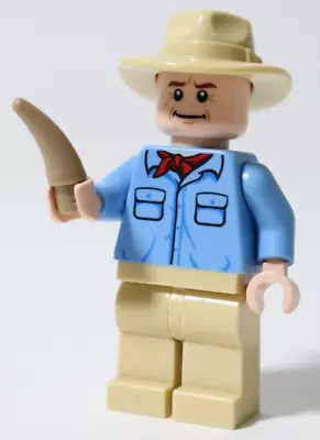 Buy LEGO Jurassic Park Alan Grant Minifigure 75936 75932 Velociraptor T-Rex Genuine • 12.99£