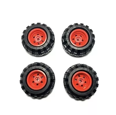 Buy LEGO Technic Wheels X4 Red 30.4mm D. X 20mm 56145 & Tyre  56 X 26 55976 • 7.95£