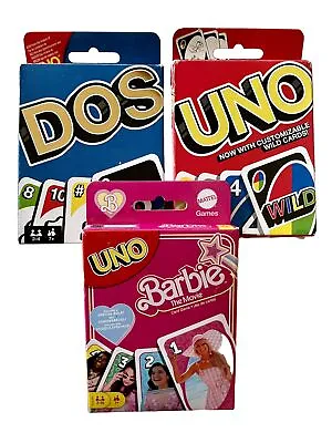 Buy Uno Card Game Collection. Uno. Uno Dos. Uno Barbie The Movie. Three Game Set. • 9.99£