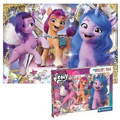 Buy Puzzle 104 Jewels My Little Pony Supercolor Clementoni Jigsaw Gift Birthday 6+ • 9.95£