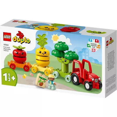 Buy LEGO Duplo My First Fruit & Vegetable Tractor Playset 10982 For Ages 1½ Years • 20.60£