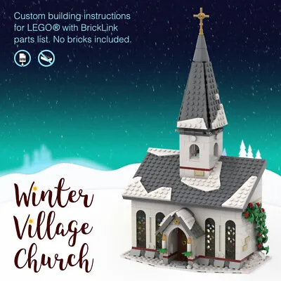 Buy Lego Winter Village Church PDF Instructions For Christmas Moc Fits 10222 10229 • 3.99£