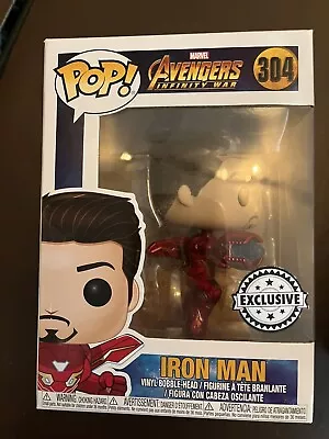 Buy Funko Pop! Iron Man Unmasked (flying) Avengers Infinity War  #304 Damaged • 10£