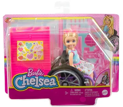 Buy Barbie Doll Chelsea Wheelchair Blonde With Accessories • 18.99£