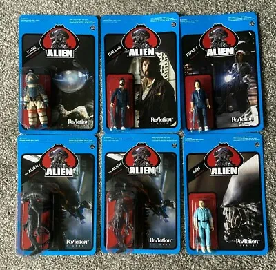 Buy Alien Super7 ReAction Funko Figure (FULL COMPLETE SET - Blue Card 2013) NM • 300£