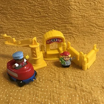 Buy Fisher Price Little People Train Station Ticket Booth Locomotive Vehicle Figures • 5.95£
