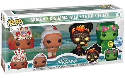Buy Funko Pop Disney | Moana / Gramma Tala / Te Ka / Te Fiti | Glow | 4 Pack • 22.99£