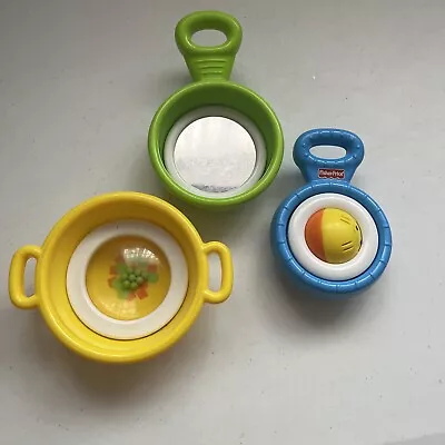 Buy Fisher Price Roll Around Rattle Toy Face Changing Ball Vintage Rattle Set • 10£
