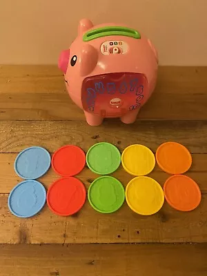 Buy Fisher Price Laugh And Learn Smart Stages Piggy Bank With 10 Coins • 19.99£