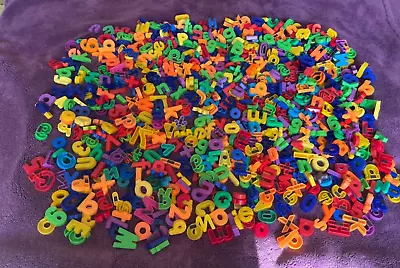 Buy Large Assortment Of  Magnetic Letters & Numbers Desk? Easel? Over 800 Pieces • 29.99£