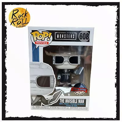 Buy Universal Monsters - The Invisible Man (Black And White) Funko Pop! #608 Special • 19.99£