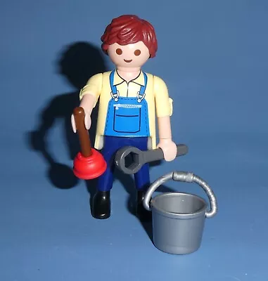 Buy Playmobil  Plumber Wrench Plunger & Bucket  - Workman  For House School Shop • 1.25£
