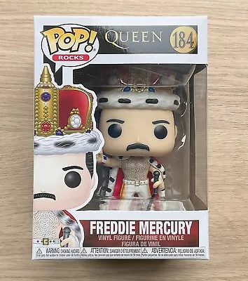 Buy Funko Pop Rocks Queen Freddie Mercury King #184 + Free Protector • 24.99£