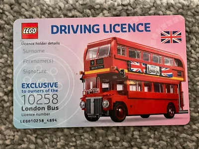 Buy # LEGO 10258 London Bus Limited Edition Driving License Very Rare New • 24.99£