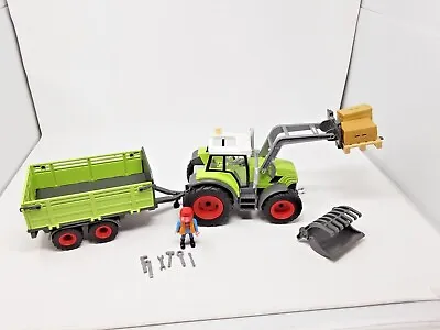 Buy Playmobil 5121 Farm Tractor With Trailer - Nearly Complete - Rare • 39.95£
