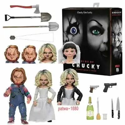 Buy NECA Ultimate Chucky & Tiffany Two-Person Set Model Handmade Children's Toy • 65.26£