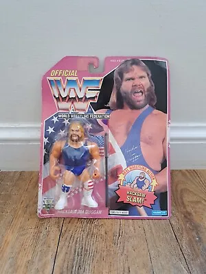 Buy WWF Hasbro Series 9 Hacksaw Jim Duggan MOC WWE Wrestling Figure  • 120£