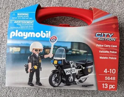 Buy Playmobil 5648 - City Action Police Motorbike Small Carry Case Sealed BNIB • 8.99£