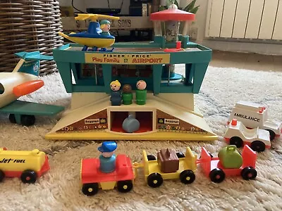 Buy Vintage Fisher Price Airport/plane And Vehicles • 45£