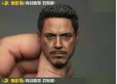 Buy Custom 1/6 Scale Tony Stark 5.0A Neckness Head Sculpt For Hot Toys Body UU • 19.19£