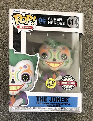 Buy DC Dia De Los Joker Glow In The Dark GITD Funko Pop New Free Protector • 14.89£