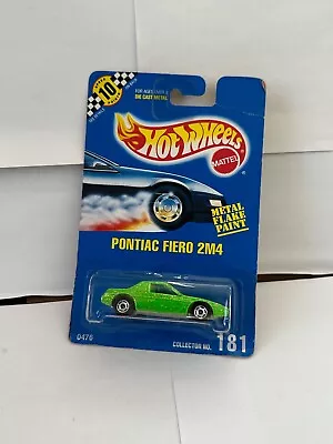 Buy Hot Wheels Blue Card Pontiac Fiero 2M4 Green Glitter Speed Points #181 CHO K89 • 7.33£