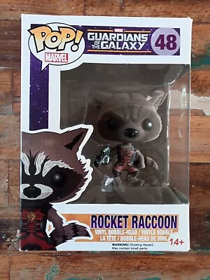 Buy  Guardians Of The Galaxy Sdcc Exclusive Flocked Rocket Raccoon Pop • 19.99£