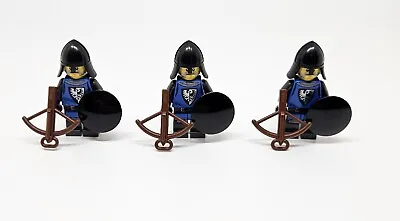 Buy LEGO BLACK FALCON ARMY Castle MINIFIGURE CROSSBOW BLACK HELMET NEW X3 (J5) • 19.99£