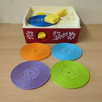 Buy Vintage Fisher Price Music Box Record Player 995 Working With 5 Discs 1971  • 19.99£