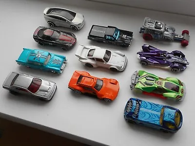 Buy Hot Wheels Job Lot X11 Toy Cars Very Good To Excellent Used, Dodge Porsche Tesla • 2£