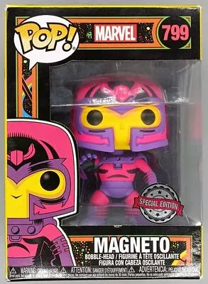 Buy #799 Magneto (Blacklight) - Marvel X-Men Damaged Box Funko POP With Protector • 11.99£