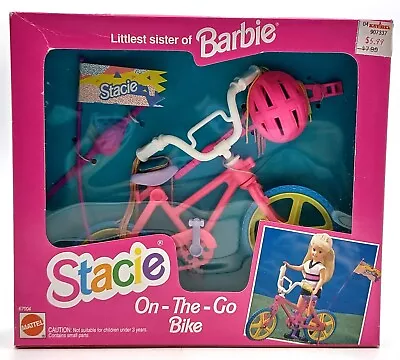 Buy 1993 Barbie Stacie Bike: On The Go Bike (Pink) / Mattel 67004, NrfB • 46.23£