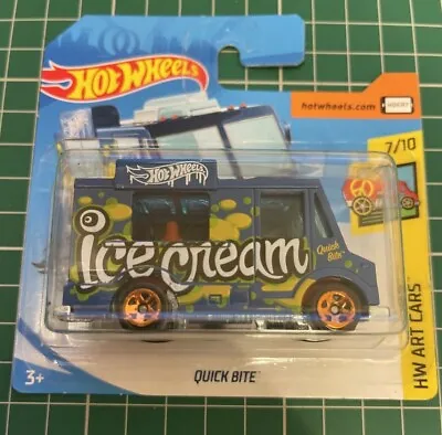 Buy Hot Wheels Quick Bite Ice Cream Van Blue HW Art Cars Number 115 New And Unopened • 19.99£