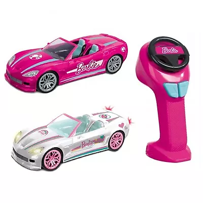 Buy Barbie RC Dream Car Pink Remote Controlled Convertible Up To 8 Km/h 2 Seats Toy • 80.79£