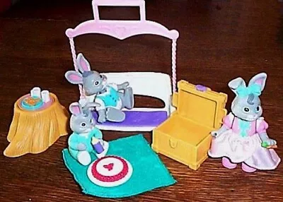 Buy Vintage 1997 Fisher Price Hideaway Hollow Treehouse Bunny Rabbit Mom Dad Baby • 56.82£