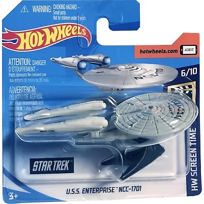 Buy Hot Wheels Star Trek USS Enterprise NCC-1701 Screen Time Model Brand New UK SELL • 4.99£