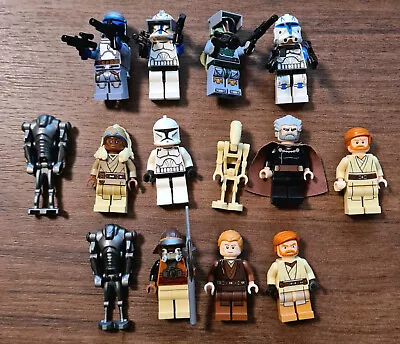 Buy LEGO Star Wars Figures - Minifigures, Anakin Captain Rex Trooper Obi Wan Druids • 121.13£