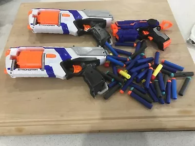 Buy 2 X Nerf Strongarm 1x Nerf Firestrike With Lots Of Bullets • 4.99£
