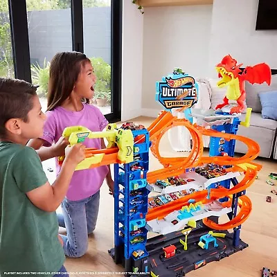 Buy Hot Wheels City Ultimate Garage Playset With 2 Die-Cast Cars, Toy Storage 50 Car • 114.99£
