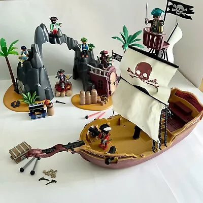 Buy Playmobil Pirate Ship 5678 + Pirate Treasure Island 6679 - Big Bundle - Used • 55£