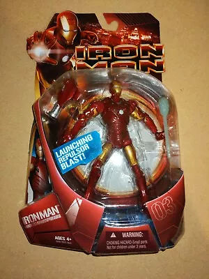 Buy Marvel Iron Man Mark Launching Repulsor Blast Hasbro 2008 Action Figure New • 19.99£